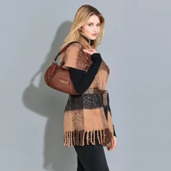 The Bridge Brigida - Clutch Tasche Leder Braun -Modetaschen Geschäft compressed 0449424N 14 100