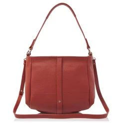 Gesso Schultertasche Medium Rot -Modetaschen Geschäft compressed 279812 ro c