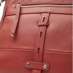 Gesso Schultertasche Medium Rot -Modetaschen Geschäft compressed 279812 ro d