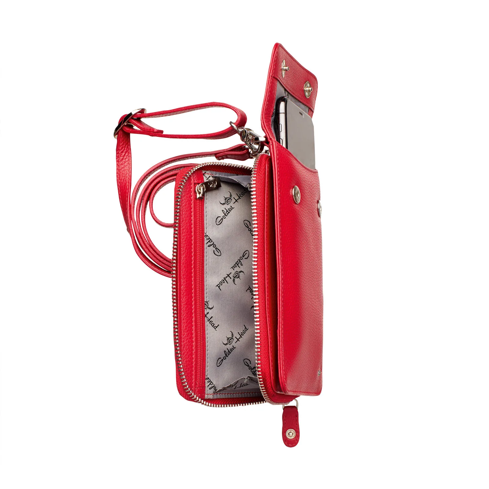 Golden Head Palma - Handy-Umhängetasche Rot 4 Golden Head Palma - Handy-Umhängetasche Rot – Bild 2