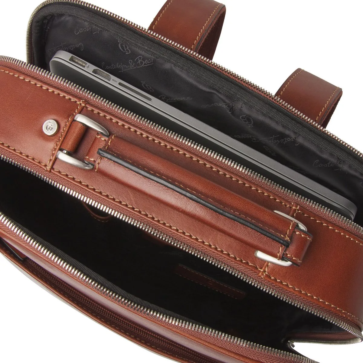 Verona Laptoprucksack 15,6" Hellbraun 4 Verona Laptoprucksack 15,6" Hellbraun – Bild 2