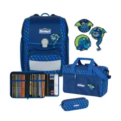 Scout Genius Schulrucksack Set Flying Monsters