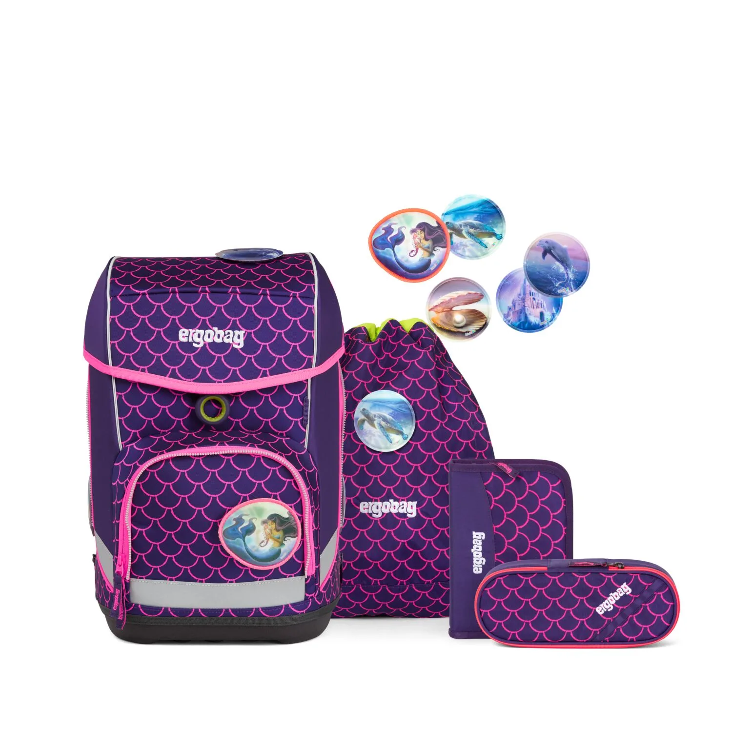 Ergobag Cubo LUMI EDITION - Schulrucksack Set 5-teilig PerlentauchBär 3 Ergobag Cubo LUMI EDITION - Schulrucksack Set 5-teilig PerlentauchBär