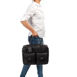 BURKELY Vintage Finn Workbag Schwarz -Modetaschen Geschäft compressed 79232210 6