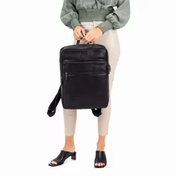 BURKELY Antique Avery Backpack Schwarz ZIP -Modetaschen Geschäft compressed 80053645610 6