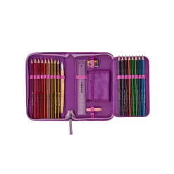 ErgoFlex Schulrucksack Set Purple Dots -Modetaschen Geschäft compressed 8405151 Federmaeppchen fmof