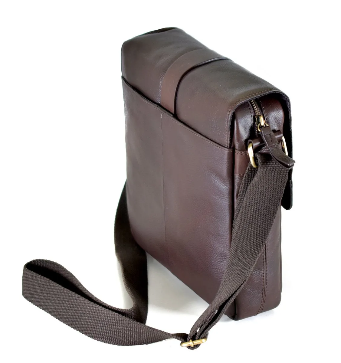 Ledertasche Mit Überschlag Und Schulterriemen 4 Ledertasche Mit Überschlag Und Schulterriemen – Bild 2