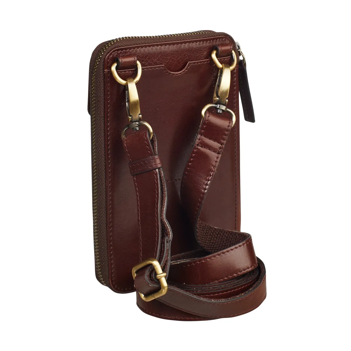 Leonhard Heyden Cambridge - Handy-Umhängetasche Rotbraun 5 Leonhard Heyden Cambridge - Handy-Umhängetasche Rotbraun – Bild 3