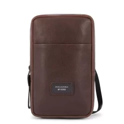 Piquadro Harper - Herrenportemonnaie Für Smartphone Zum Umhängen In Dunkelbraun