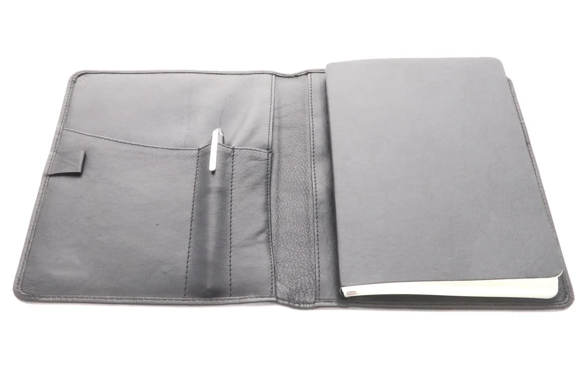 Lederhülle Für Moleskine®/Notizbuch A5 Blau 5 Lederhülle Für Moleskine®/Notizbuch A5 Blau – Bild 3