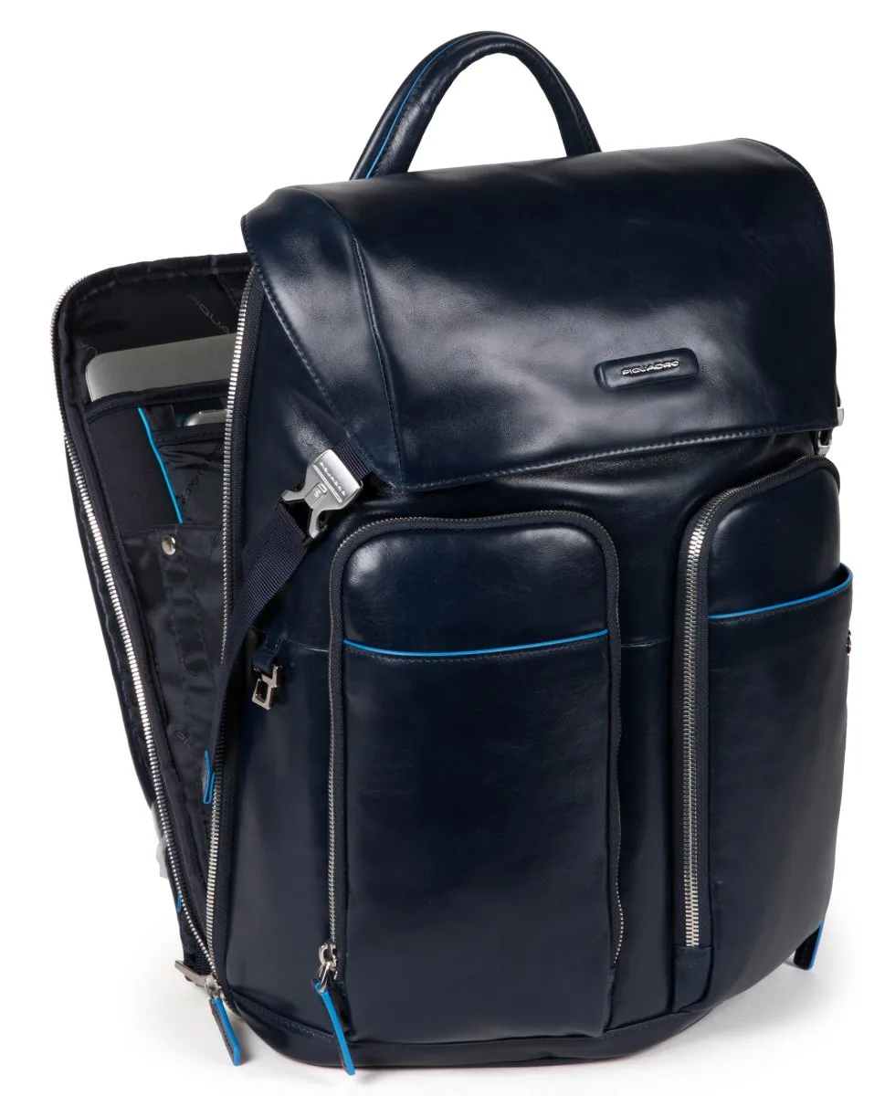 Piquadro B2 Revamp - Fast-Check Laptoprucksack Blau 4 Piquadro B2 Revamp - Fast-Check Laptoprucksack Blau – Bild 2