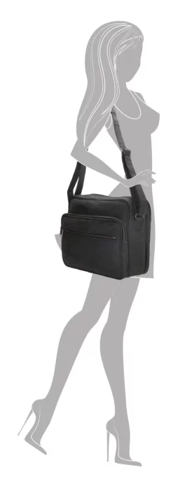 Laptop-Schultertasche Madrid 15" Schwarz 11 Laptop-Schultertasche Madrid 15" Schwarz -Modetaschen Geschäft compressed Bild3129