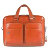 Piquadro Blue Square – Kurzgrifflaptoptasche Mit IPad®-Fach In Orange -Modetaschen Geschäft compressed CA2849B2 CU5