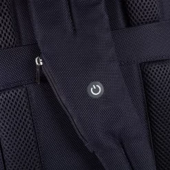 Piquadro Fast-Check Laptoprucksack Aus Rezykliertem Stoff Mit LED Licht Blau -Modetaschen Geschäft compressed CA4532BR2L BLU DETT2