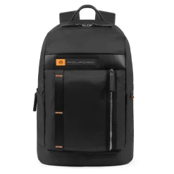 Piquadro Laptoprucksack Aus Rezykliertem Nylon In Schwarz