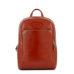 Piquadro Blue Square - Grosser Laptoprucksack Mit IPad®-Fach In Orange