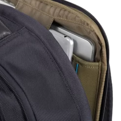 Piquadro Ausdehnbarer, Schmaler Laptoprucksack Mit IPad®-Fach In Blau 42 Cm -Modetaschen Geschäft compressed CA4840BR BLU DET3