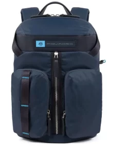 Piquadro Laptoprucksack Aus Rezykliertem Nylon In Blau
