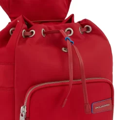 Piquadro Ryan - Damenrucksack Aus Rezykliertem Stoff Mit IPad®-Fach In Rot 14 Piquadro Ryan - Damenrucksack Aus Rezykliertem Stoff Mit IPad®-Fach In Rot -Modetaschen Geschäft compressed CA5696RY R 4