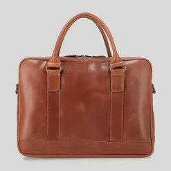 Aktentasche Everett Cognac/Dots -Modetaschen Geschäft compressed Everett Cognac Back sixth