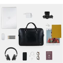 F26 - Double Laptoptasche In Schwarz -Modetaschen Geschäft compressed F26 Black Product Layout 1800x1800