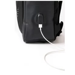 Milano Laptop-Rucksack Schwarz -Modetaschen Geschäft compressed USB port