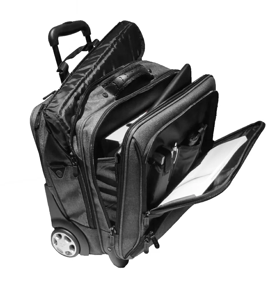 Business Trolley Office Case Aus Canvas 44,5 Cm In Grau 4 Business Trolley Office Case Aus Canvas 44,5 Cm In Grau – Bild 2