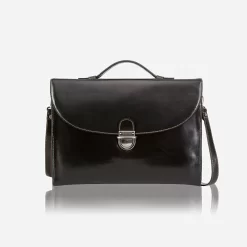 Oxford - 13" RFID Aktentasche Aus Rindsleder In Schwarz