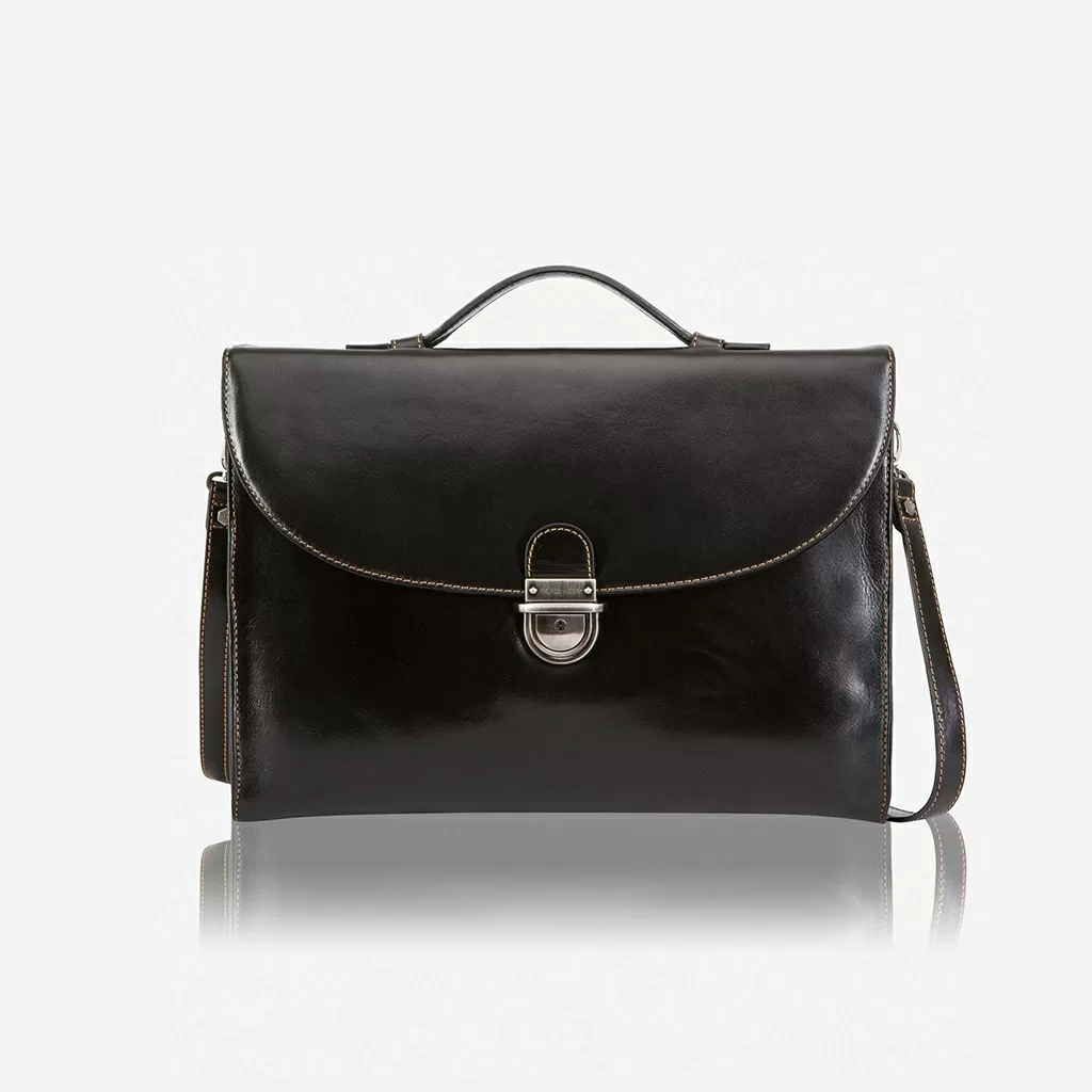 Oxford - 13" RFID Aktentasche Aus Rindsleder In Schwarz 3 Oxford - 13" RFID Aktentasche Aus Rindsleder In Schwarz