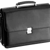 Basic Line, Aktentasche Aus PU-Leder In Schwarz -Modetaschen Geschäft compressed articleImages2 D d und n basic line leder aktentasche 5373 schwarz