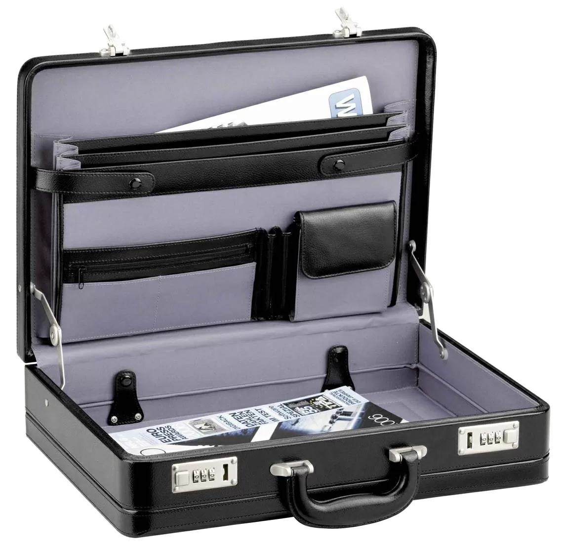 Tradition Business, Aktenkoffer Aus Leder In Schwarz 4 Tradition Business, Aktenkoffer Aus Leder In Schwarz – Bild 2