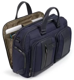 Piquadro Fast-Check - Kurzgrifflaptoptasche Aus Rezykliertem Stoff Blau 11 Piquadro Fast-Check - Kurzgrifflaptoptasche Aus Rezykliertem Stoff Blau -Modetaschen Geschäft compressed ca4441br2 7