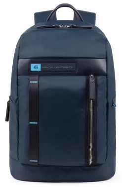 Piquadro Laptoprucksack Aus Rezykliertem Nylon In Schwarz