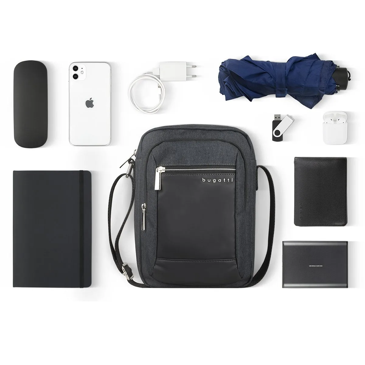 Bugatti Sera Schultertasche Anthrazit 9 Bugatti Sera Schultertasche Anthrazit – Bild 7