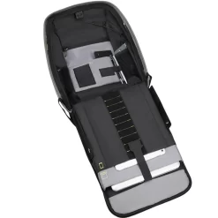Samsonite Securipak Laptoprucksack Grau -Modetaschen Geschäft compressed open 223