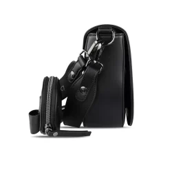 Bugatti Almata Schultertasche M Schwarz -Modetaschen Geschäft compressed side33