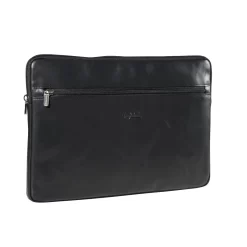 Leder Laptop Sleeve 13" In Schwarz