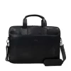 Leder Laptoptasche In Schwarz